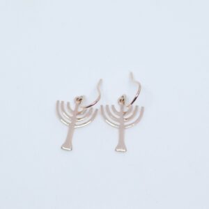 Menorah Earrings - Gold